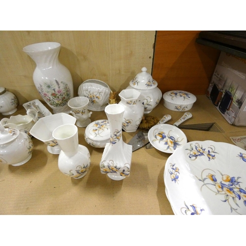 98 - Collection of Aynsley 'Just Orchids' pattern ceramics