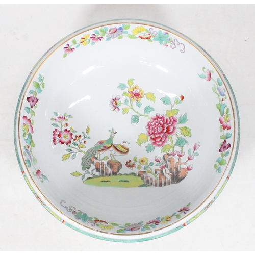 57 - Early 20th century Copeland bowl decorated in chinoiserie design, 40cm wide.