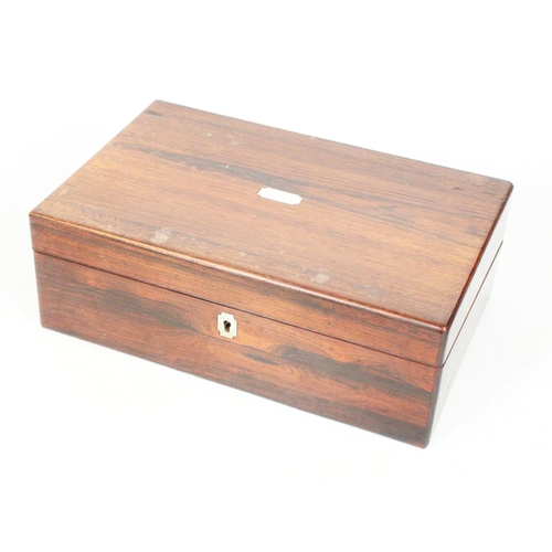 9 - Victorian rosewood writing box.