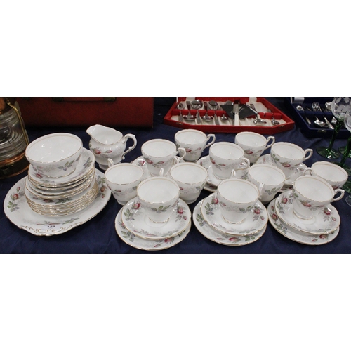 128 - Paragon Bridal Rose teaset.