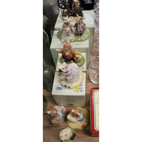 155 - Royal Doulton Brambly Hedge models to include The Bride and Groom, Lily Spinning, Lord Woodmouse, Mr... 