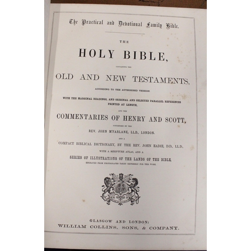 162 - Leatherbound Bible by William Collins & Sons, Glasgow and London.