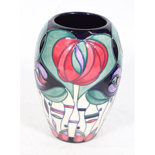 239 - Moorcroft vase decorated with Glasgow Rose design.