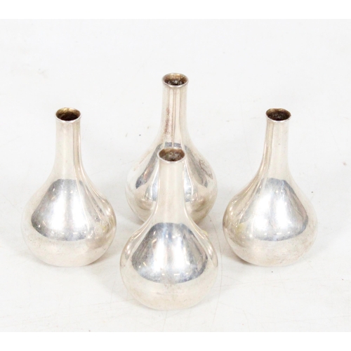 241 - Four Dansk Designs of Denmark pewter weighted vases.