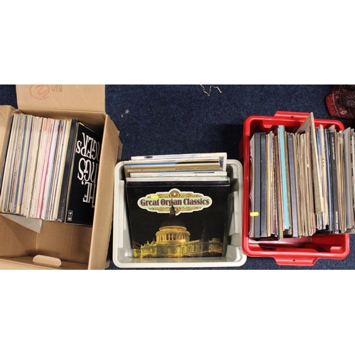 261 - Three boxes containing records, mainly classical.