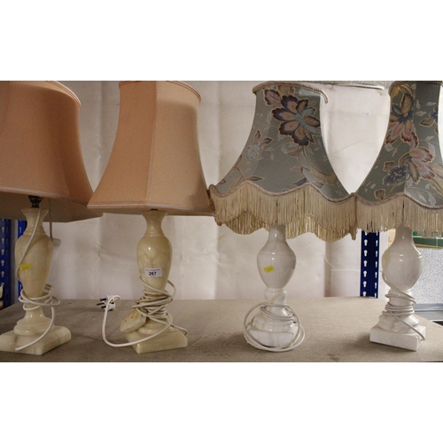 267 - Two pairs of table lamps