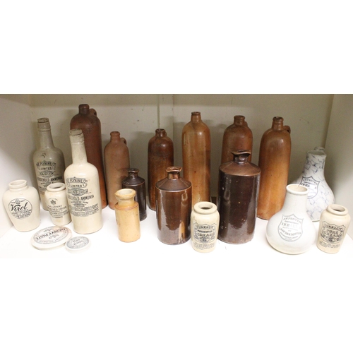 283 - Vintage stoneware bottles, etc.