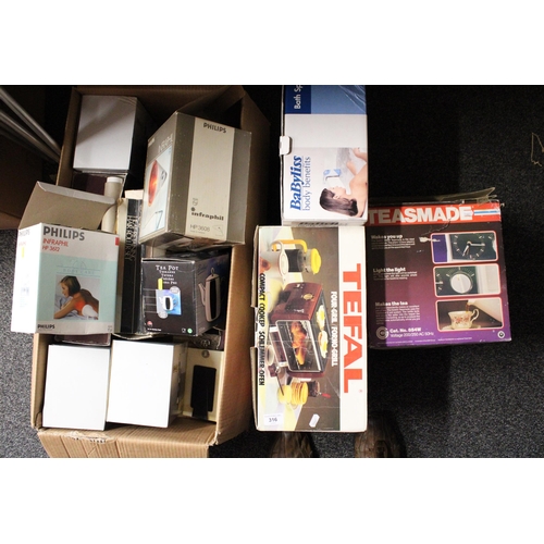 316 - Boxed Teasmade, Tefal Forno-Grill, and other boxed items.