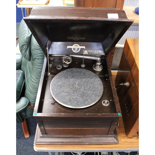 325A - Columbia antique wind up gramophone, retailed by Ewing & McIntosh Ltd Glasgow.