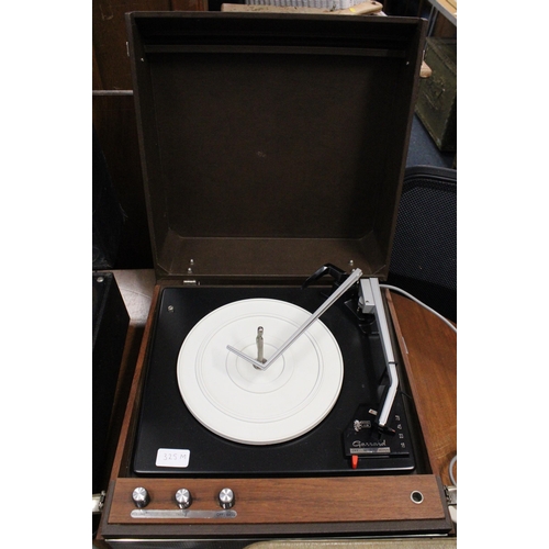 325M - Garrard deck record player in Wyndsor carry case.