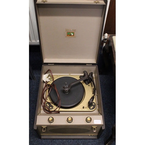 325P - His Masters Voice (HMV) record player with Garrard deck.