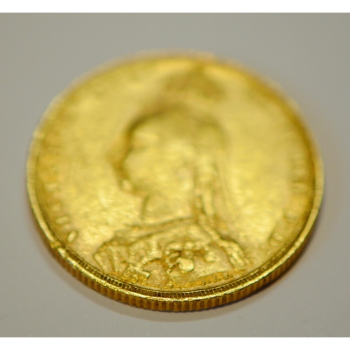 268 - Victorian gold sovereign, 1891, 8g.