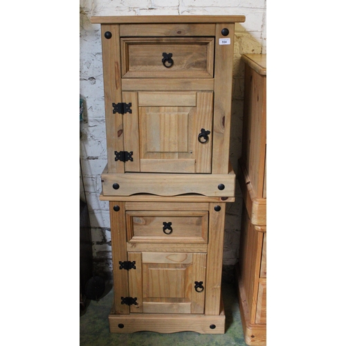 554 - Pair of farmhouse style bedsides.