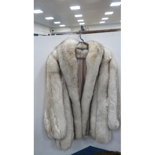 10 - Lady's simulated fur coat, pair of gloves, a simulated fur stole by Walter Kerner and another simula... 