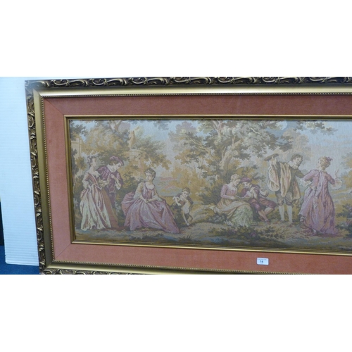 14 - Flemish-type panel in a gilt frame.