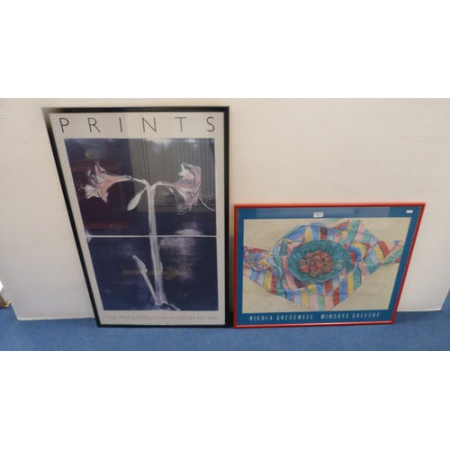 17 - Metropolitan Museum of Art Prints poster and a print poster for Nicola Greswell, Minsky's Gallery.  ... 