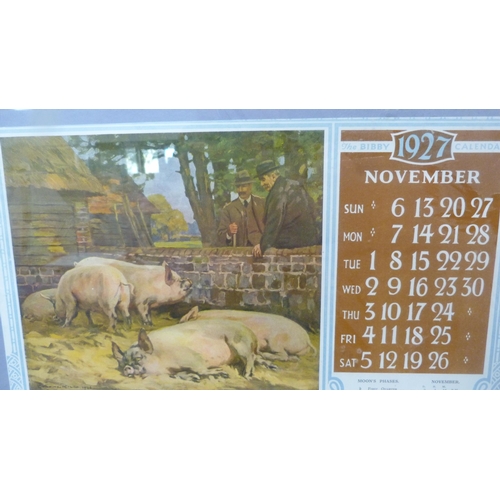 32 - Tanya SmithCottageSigned and dated '90, oil on canvas, and a reproduction 1927 'The Bibby' calendar.... 