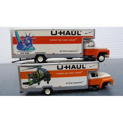 39 - Collection of model vehicles to include U-Haul trucks etc.