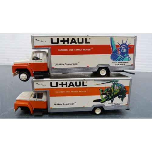 39 - Collection of model vehicles to include U-Haul trucks etc.