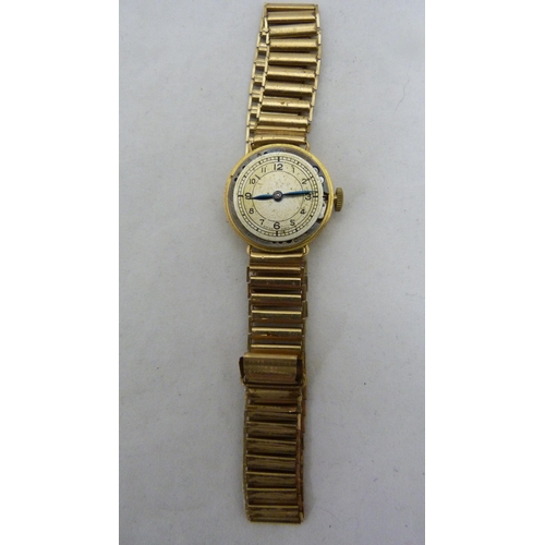 402 - 9ct gold-backed lady's wristwatch.