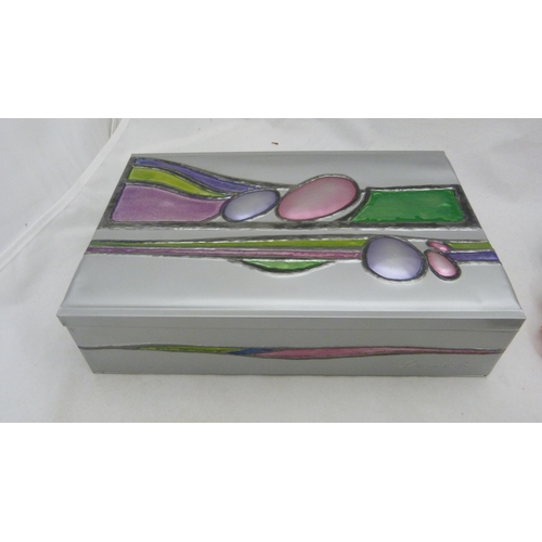 408 - Box of jewellery and collectables to include Pedigree dolls and a pair of child's shoes.