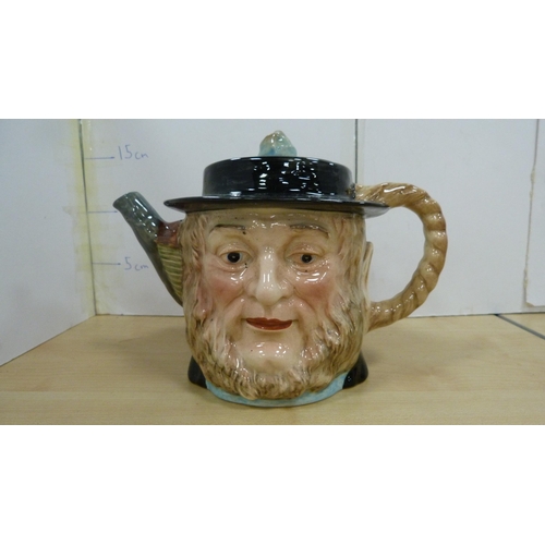 41 - Large Royal Doulton character jug, 'Granny', large Beswick character jug, 'Tony Weller', and a Beswi... 