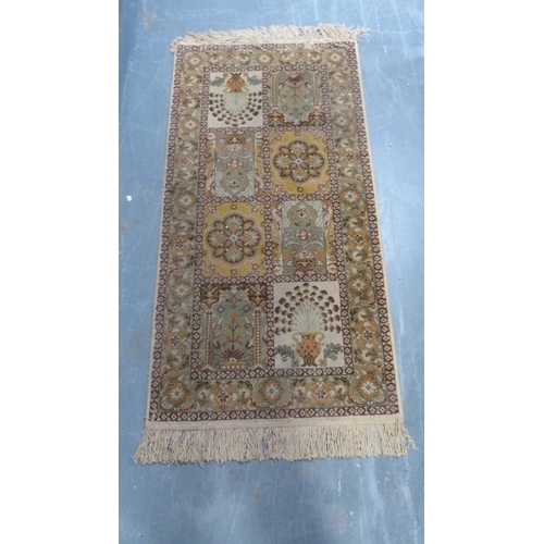 416 - Herod 'Jericho' design acrylic rug, 140cm x 70cm.