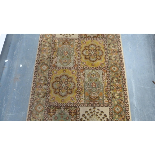416 - Herod 'Jericho' design acrylic rug, 140cm x 70cm.