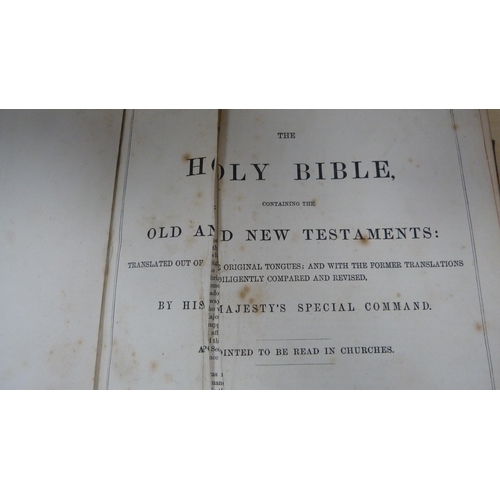 43 - Leather-bound Holy Bible, printed by Spottiswoode.