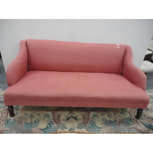 432 - Pink upholstered settee.