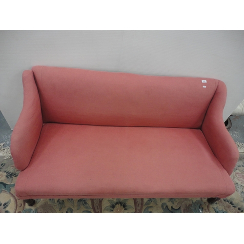 432 - Pink upholstered settee.