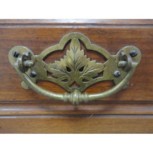 445 - Early 20th century mahogany chest of two short and three long drawers.