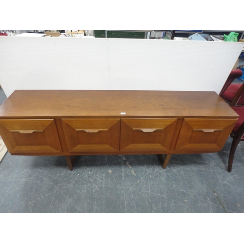 447 - Retro teak four-door sideboard.