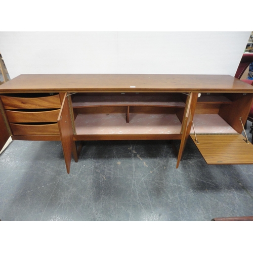 447 - Retro teak four-door sideboard.