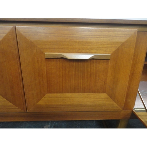 447 - Retro teak four-door sideboard.