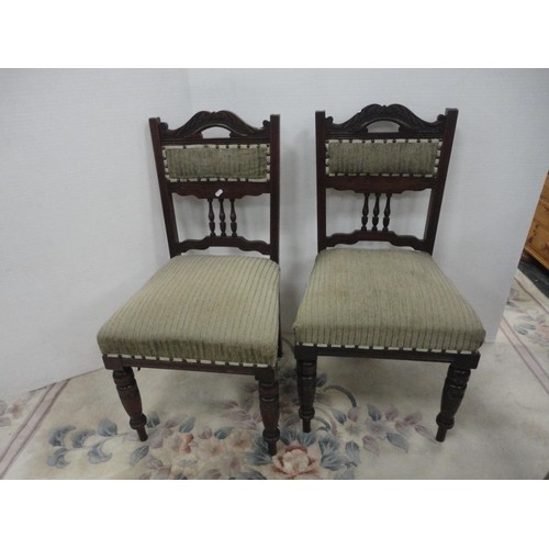 454 - Set of four mahogany dining chairs.