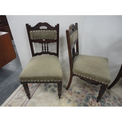 454 - Set of four mahogany dining chairs.