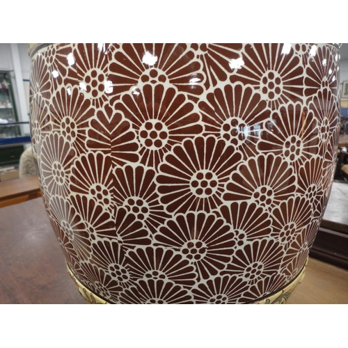 455 - Transfer printed North African-style porcelain barrel seat.