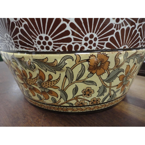 455 - Transfer printed North African-style porcelain barrel seat.