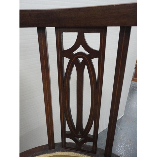 458 - Edwardian mahogany parlour settee.