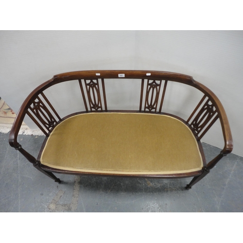 458 - Edwardian mahogany parlour settee.