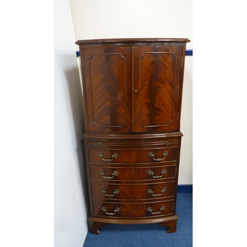 499 - Mahogany tallboy cabinet.