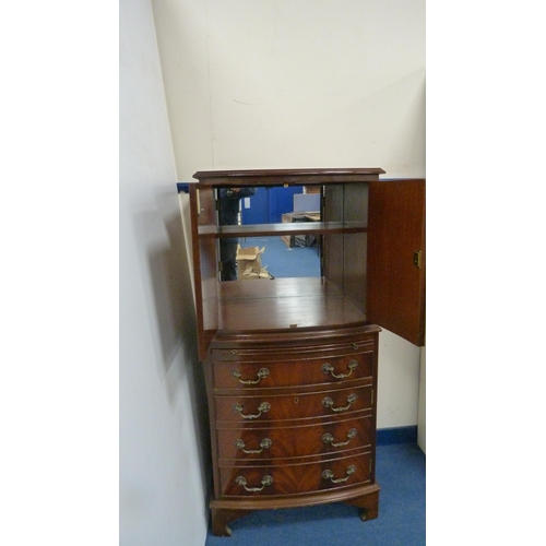 499 - Mahogany tallboy cabinet.