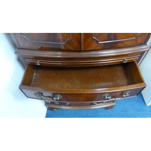 499 - Mahogany tallboy cabinet.