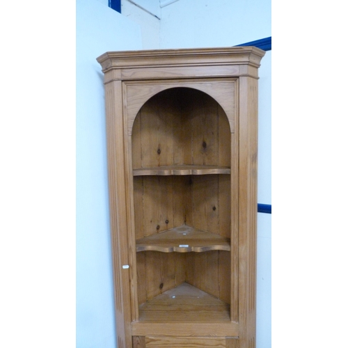 501 - Pine corner cupboard.