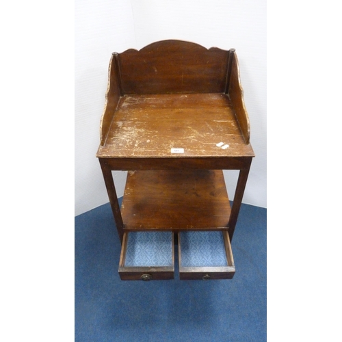 507 - Mahogany wash stand with three quarter gallery.