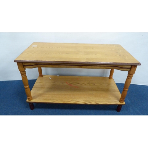 513 - Pine coffee table and two others.  (3)