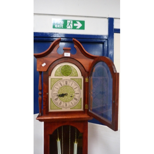 514 - Modern Tempus Fugit longcase clock.