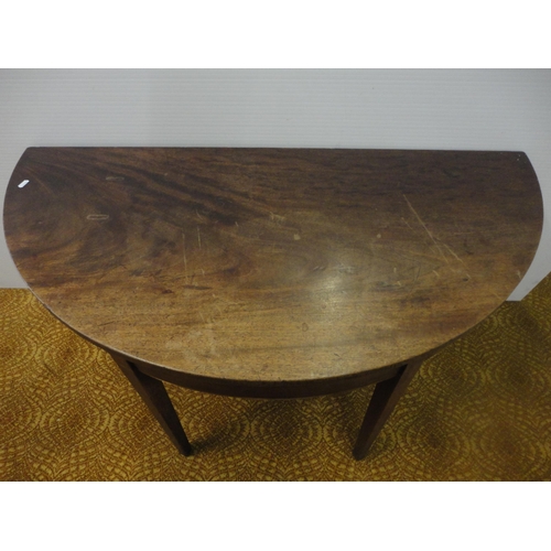 545 - Pair of antique mahogany D-end tables.