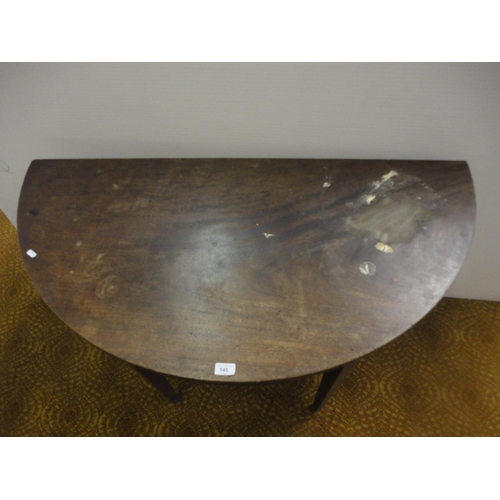 545 - Pair of antique mahogany D-end tables.